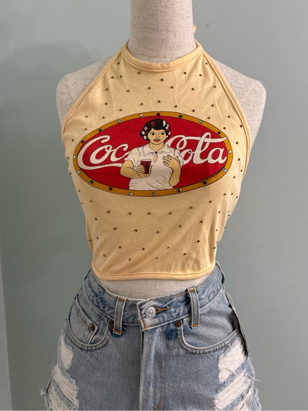 Rare Vintage 70s Coca Cola Halter Top XS S